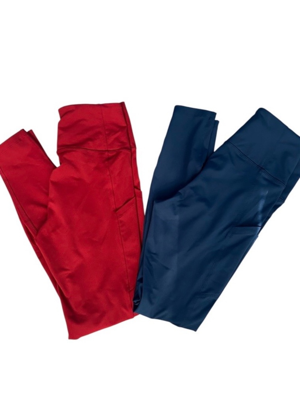 Eddie Bauer Trail Tight Leggings Red & Blue Lot of 2 Sz XS